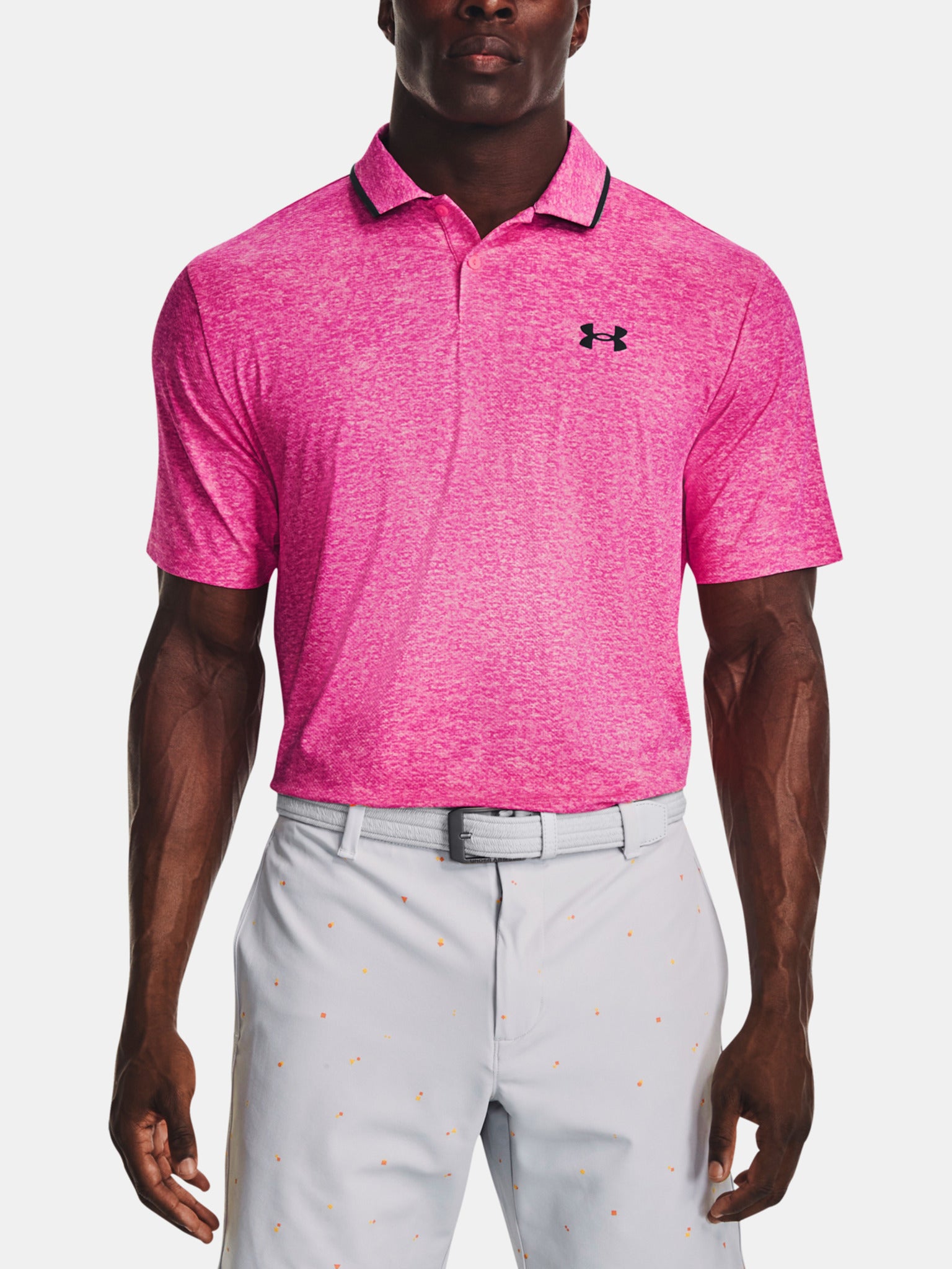 Under Armour Mens Iso Chill Polo PINK Golf Anything Canada