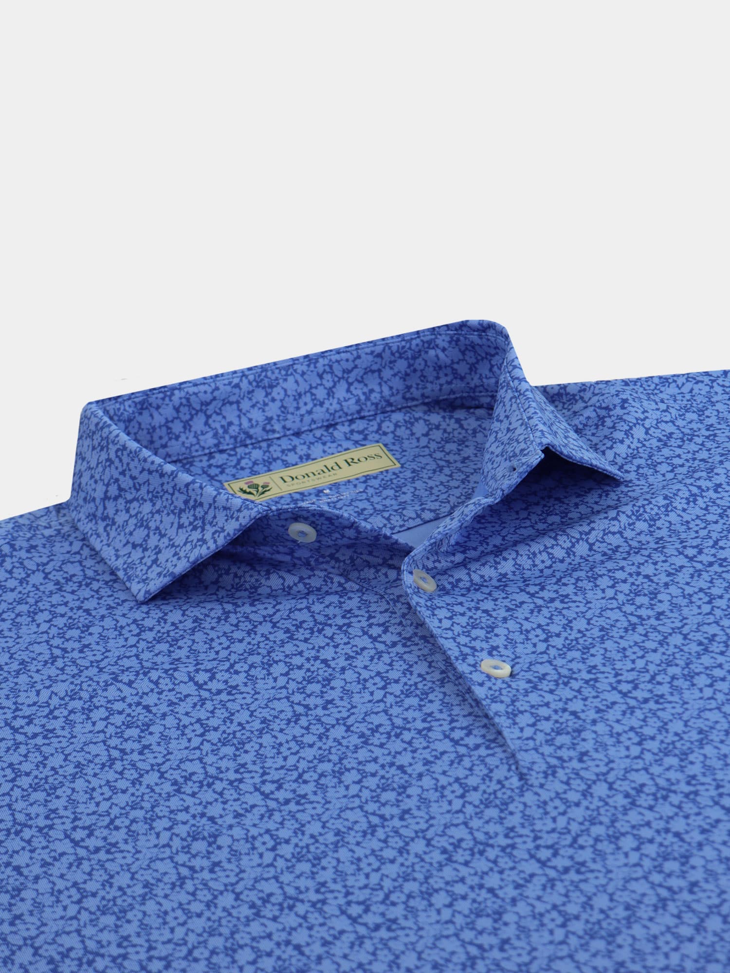 Donald Ross Mens Tonal Rory Floral Polo LAPIS Golf Anything Canada