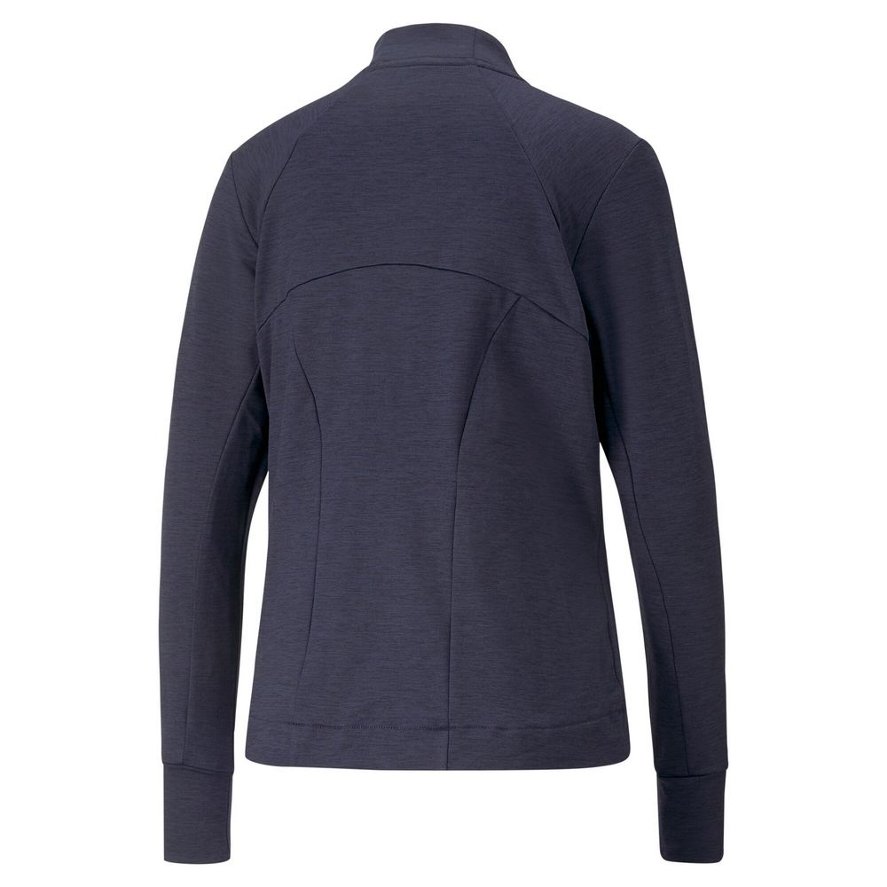 Puma Women's Cloudspun Full Zip Golf Jacket - NAVY HEATHER