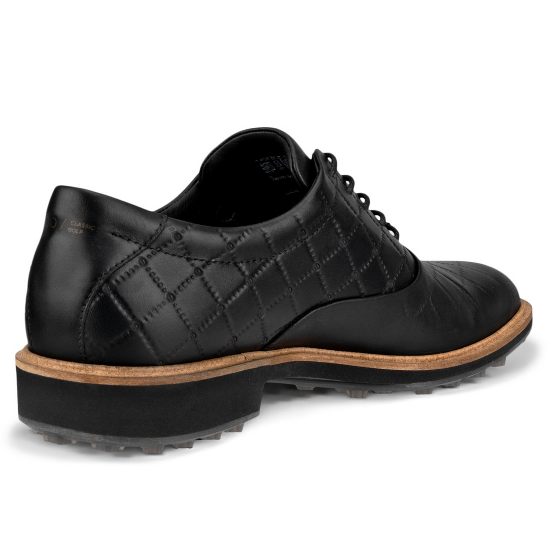 Ecco Men's Golf Classic Hybrid Leather Golf Shoe - BLACK