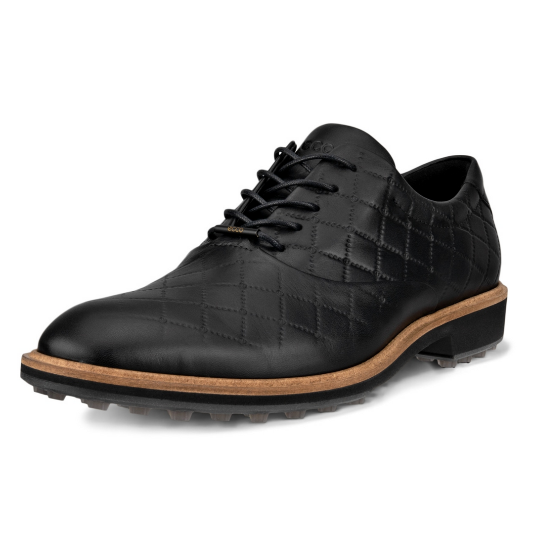 Ecco Men's Golf Classic Hybrid Leather Golf Shoe - BLACK