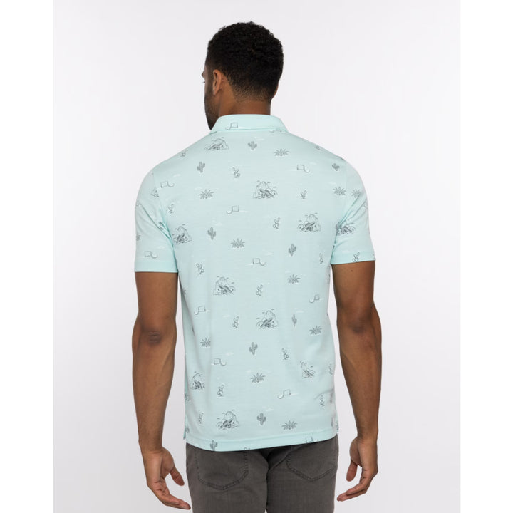 TRAVISMATHEW ALL THE TACOS  POLO - HEATHER TURQUOISE