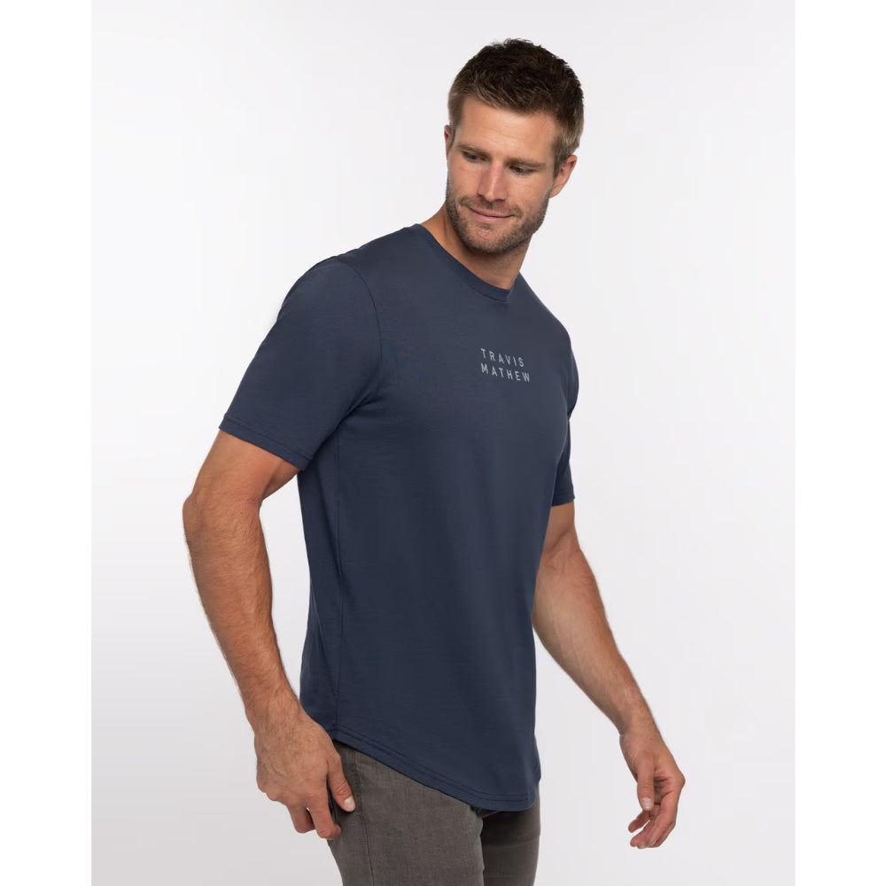 TRAVISMATHEW MENS YUCCA FLOWER T-SHIRT - MOOD INDIGO