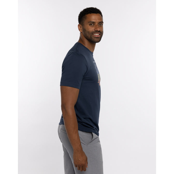 TRAVIS MATHEW MENS RACE YOU T-SHIRT - DRESS BLUES