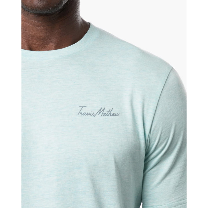 TRAVIS MATHEW MENS SHOT GLASS T-SHIRT - HEATHER PETIT FOUR