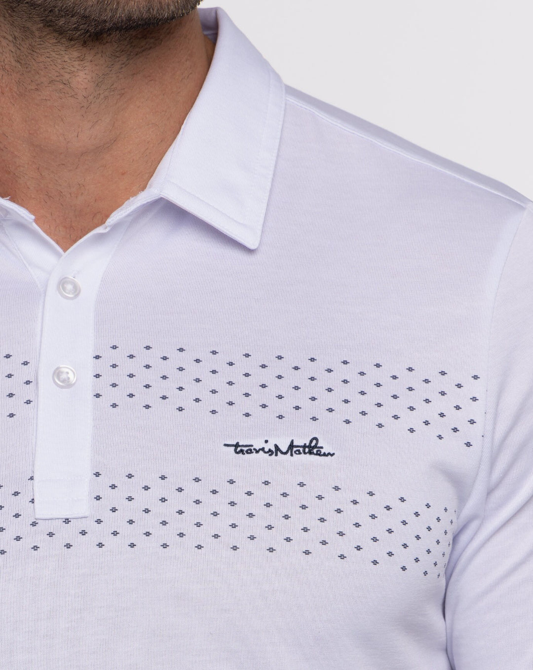 TRAVIS MATHEW MENS BURN CARD POLO - WHITE