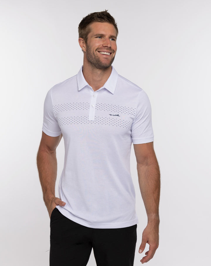 TRAVIS MATHEW MENS BURN CARD POLO - WHITE