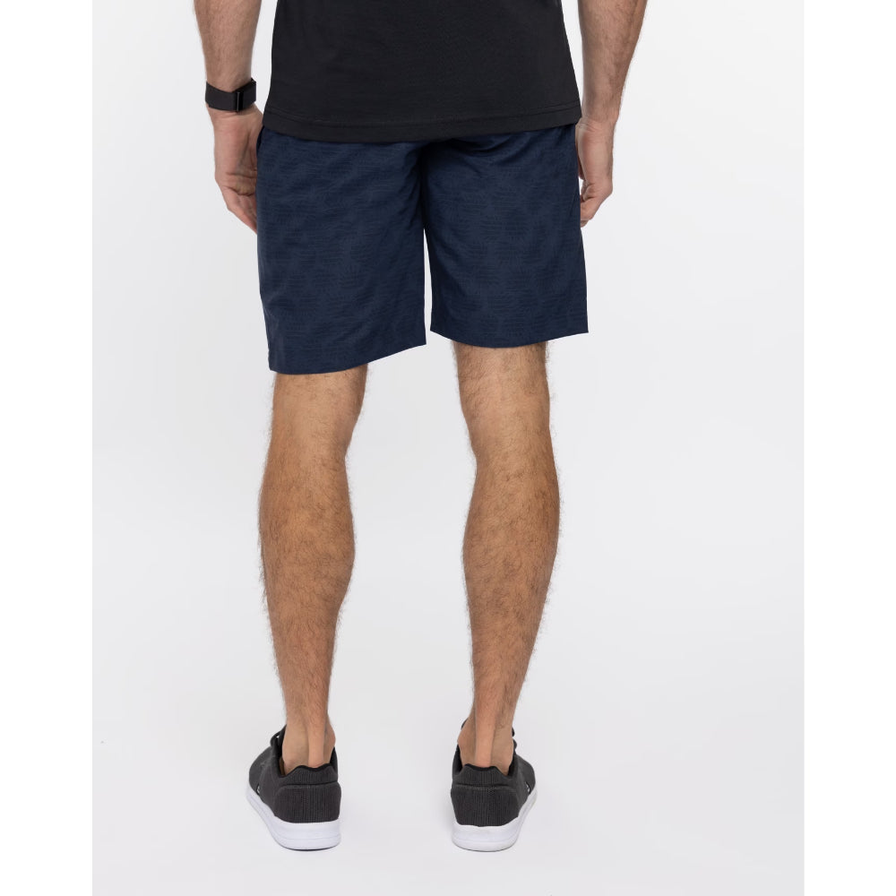 TRAVISMATHEW MENS BOAT SNACKS SHORT 9IN - HEATHER BLUE NIGHTS