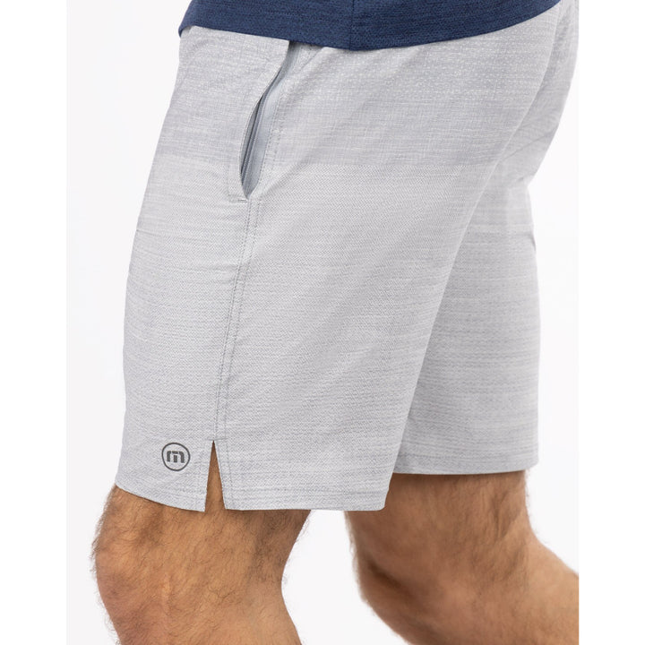 TRAVISMATHEW MENS ZIPLINE 2.0 ACTIVE SHORTS - SLEET