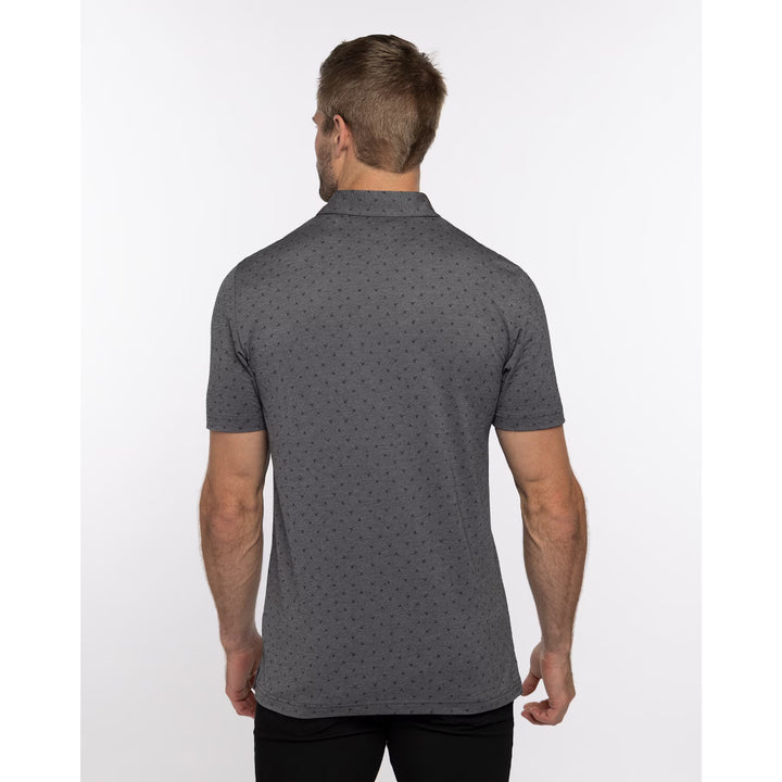 TRAVISMATHEW CHANGE OF ADDRESS POLO - HEATHER DARK GREY