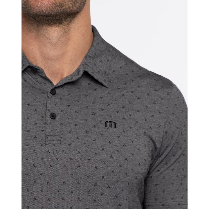 TRAVISMATHEW CHANGE OF ADDRESS POLO - HEATHER DARK GREY