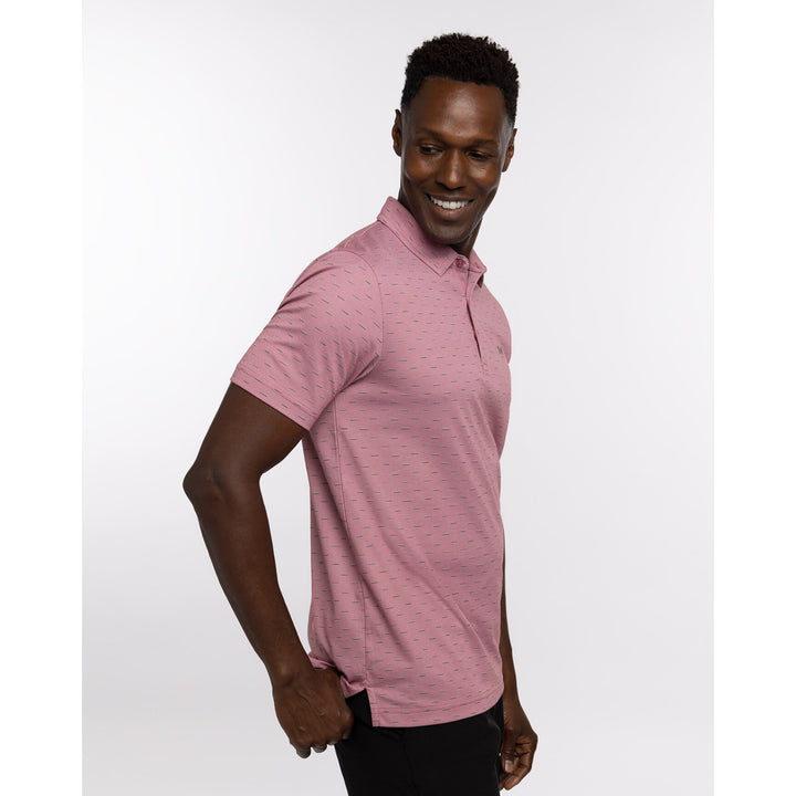 TRAVIS MATHEW MENS COLORFUL CITY POLO - HEATHER EARTH RED