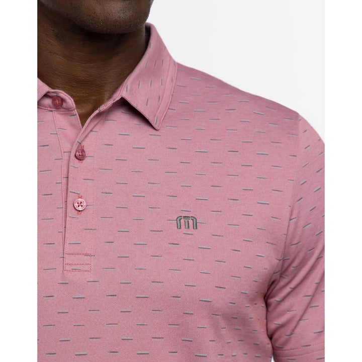 TRAVIS MATHEW MENS COLORFUL CITY POLO - HEATHER EARTH RED