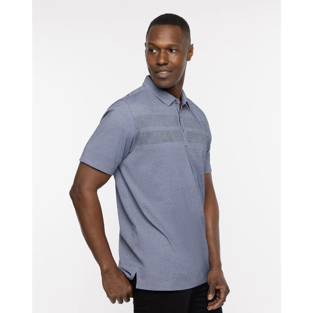 TRAVISMATHEW MENS ONE TO REMEMBER  POLO - HEATHER PEACOAT