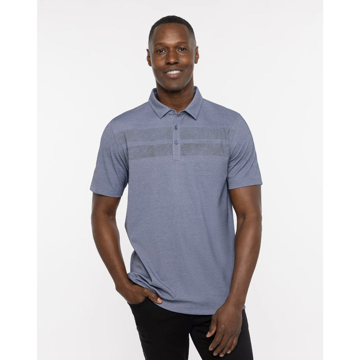 TRAVISMATHEW MENS ONE TO REMEMBER  POLO - HEATHER PEACOAT