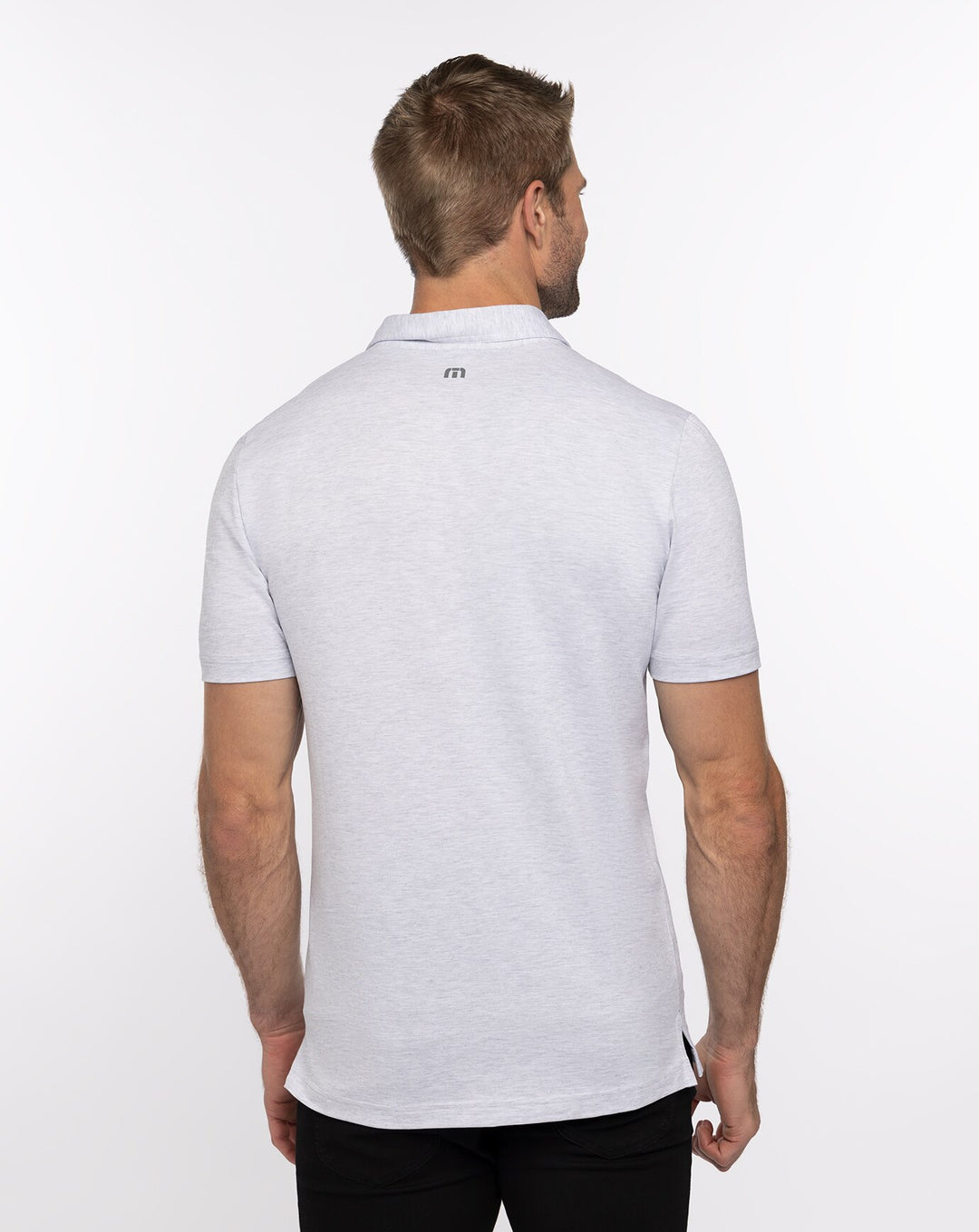 TRAVISMATHEW MENS NEOTROPICAL POLO - HEATHER LIGHT GREY