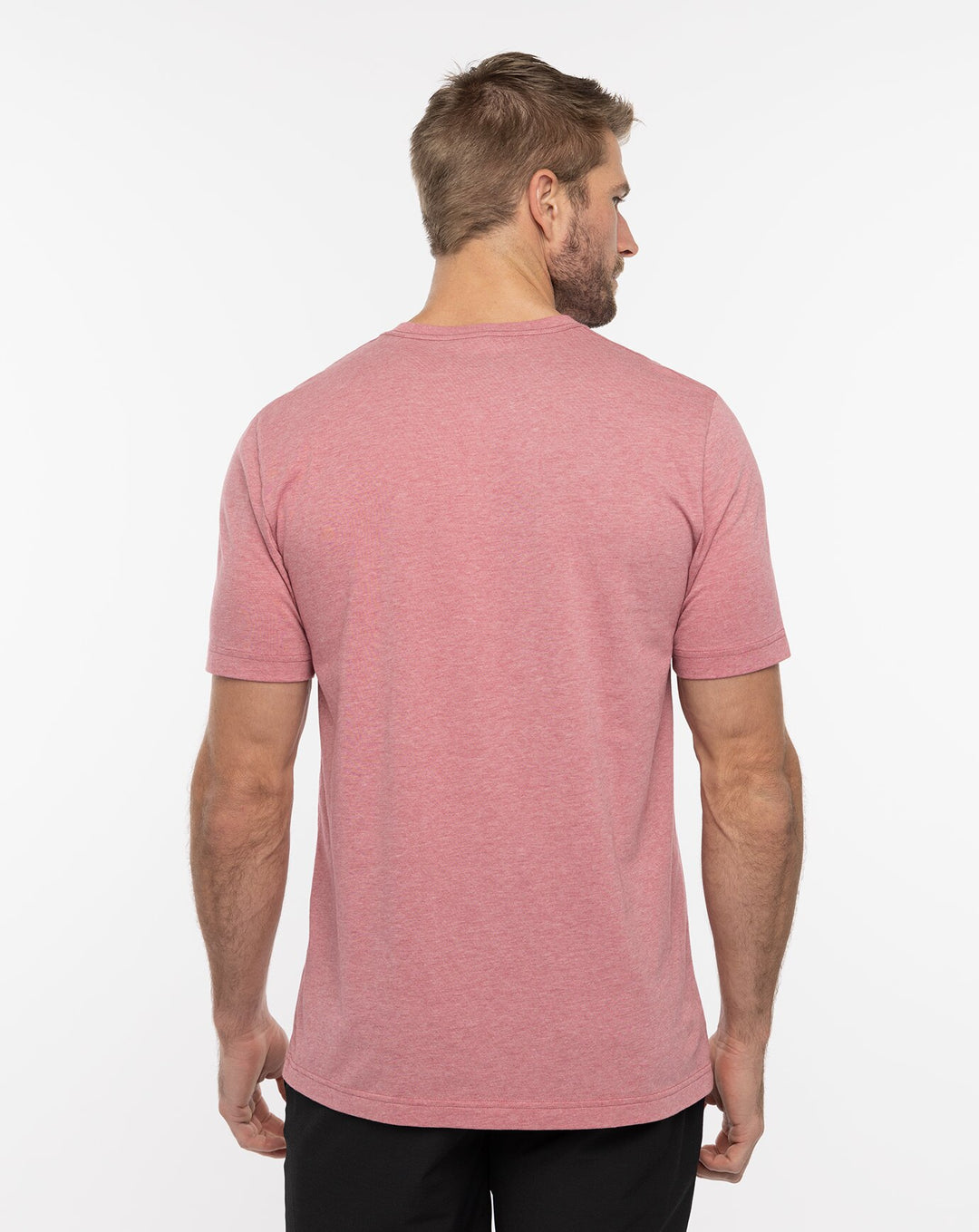 TRAVISMATHEW MENS Y FEELING LOCO T-SHIRT - HEATHER EARTH RED