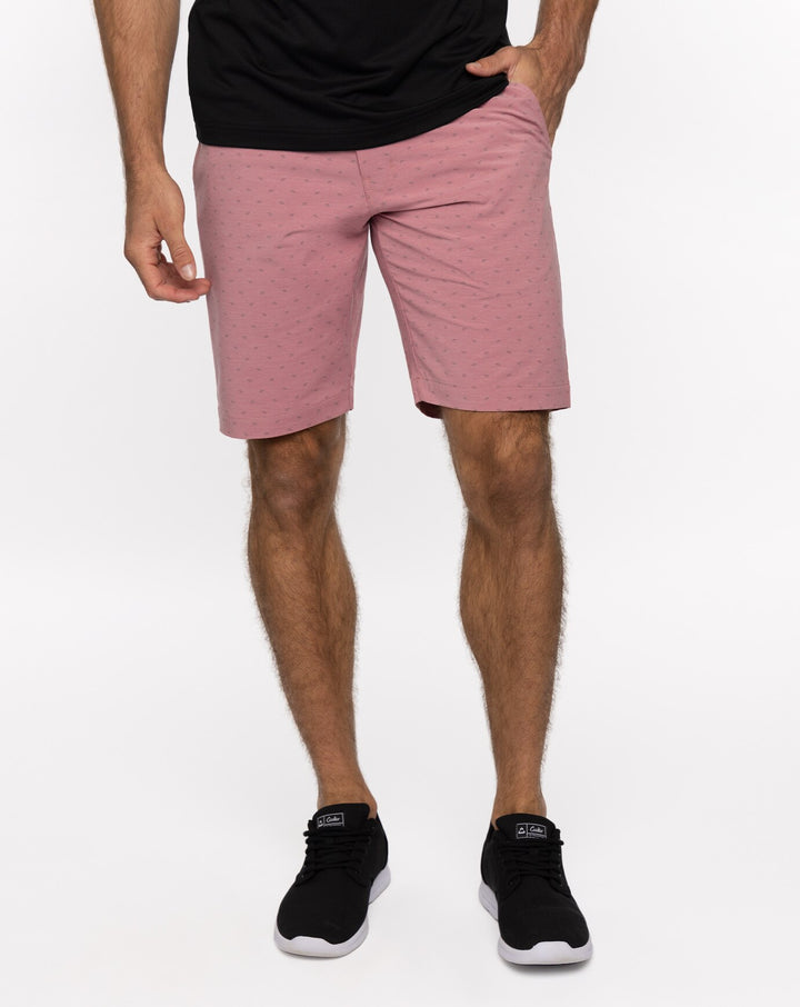 TRAVIS MATHEW MENS MANZANILLO SHORT - HEATHER EARTH RED