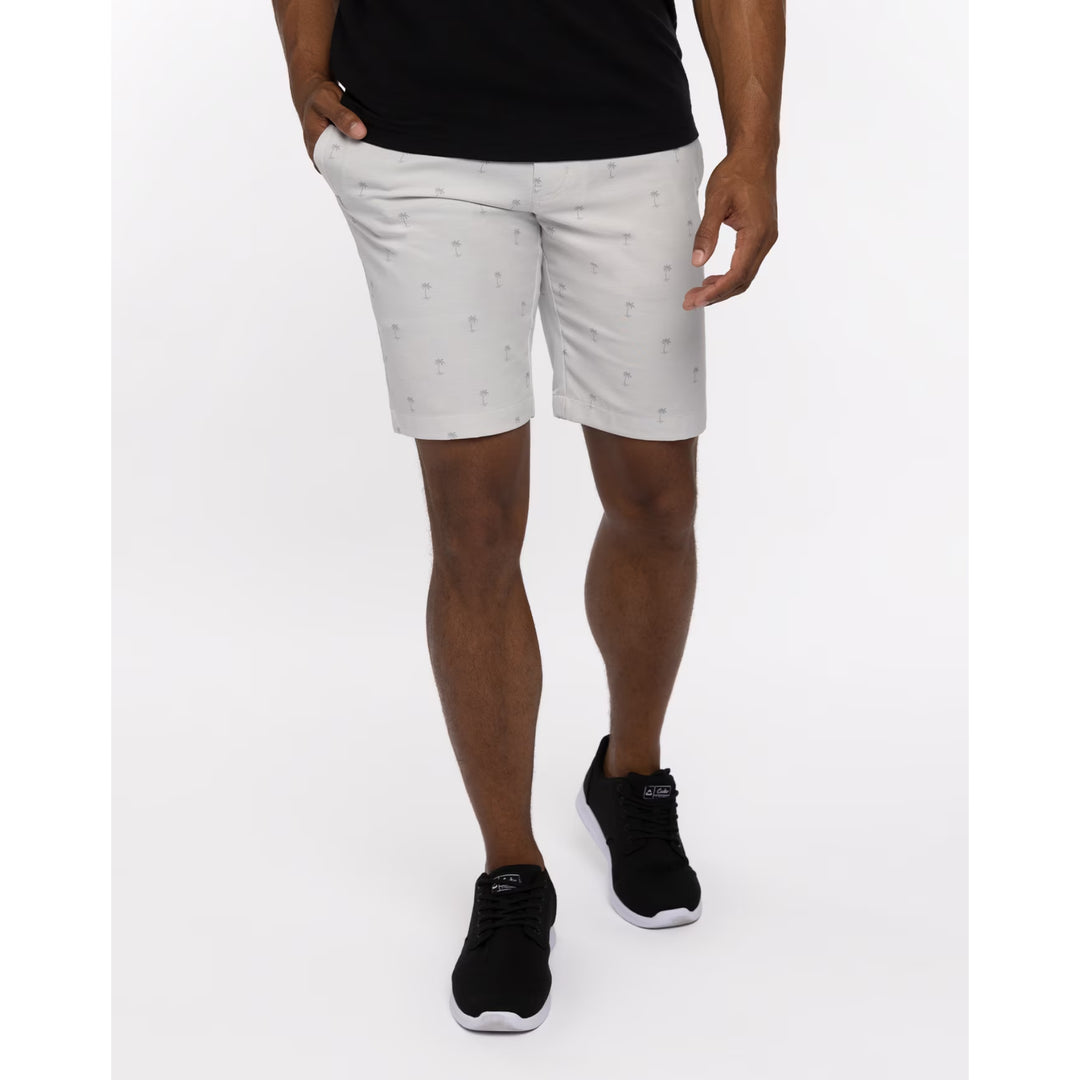 TRAVIS MATHEW MENS RESORT TO THIS SHORT - HEATHER MICROCHIP