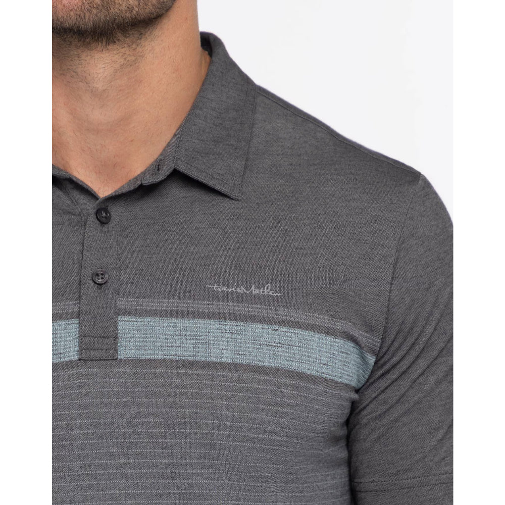 TRAVIS MATHEW MENS ENDLESS HORIZON POLO - HEATHER DARK GREY