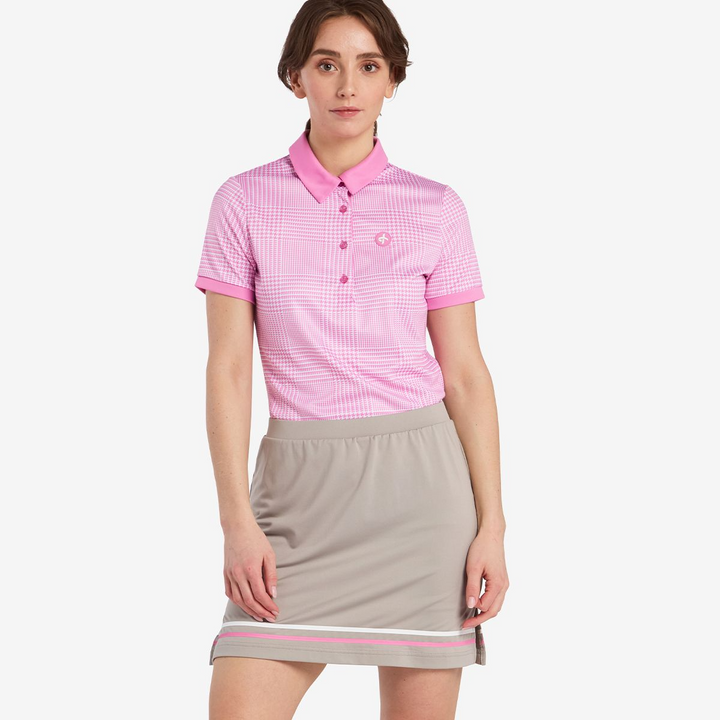 Cross Women's GLENCHECK Polo - FUCHSIA PINK