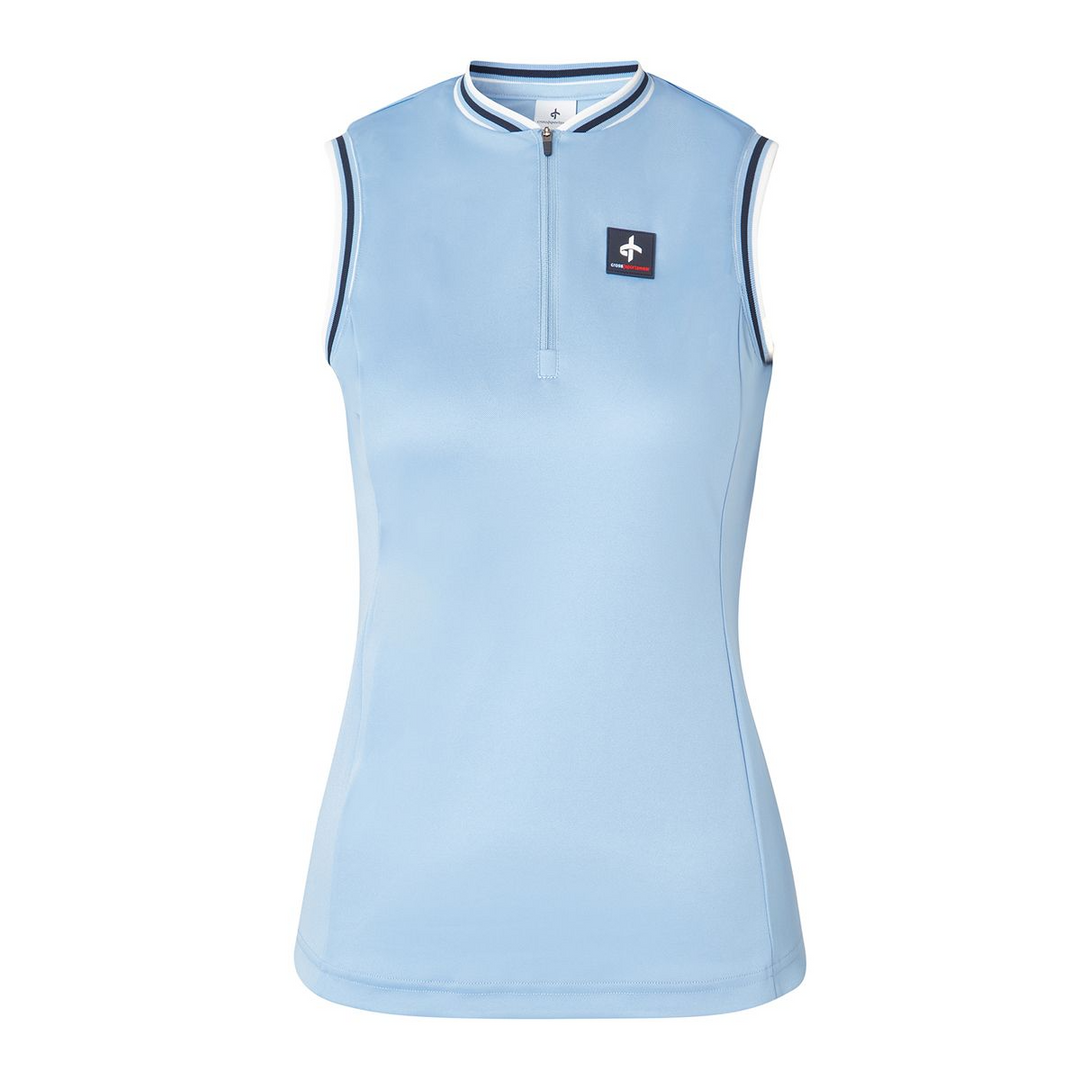 Cross Women's NOSTALGIA Sleeveless Polo - BEL AIR BLUE