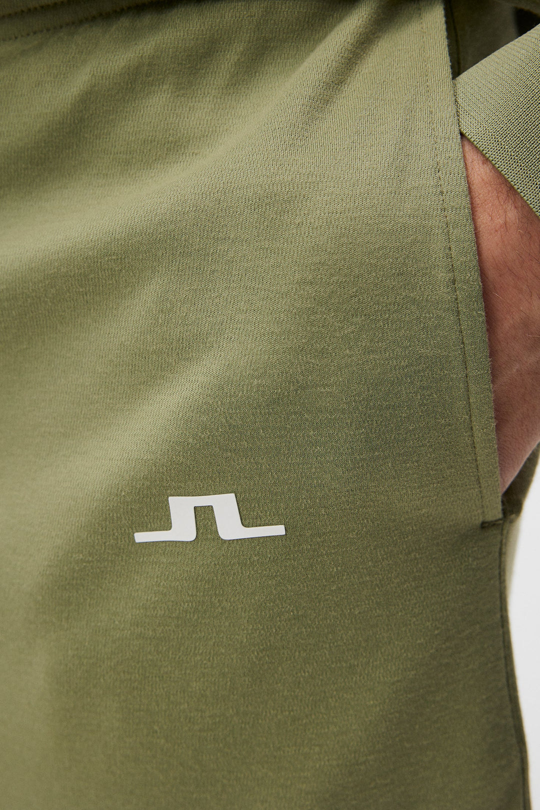 J.Lindeberg Mens Functional Logo Shorts - Oil Green