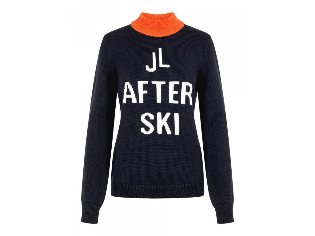 J.Lindeberg Womens Kayla Wool Coolmax Sweater - JL NAVY