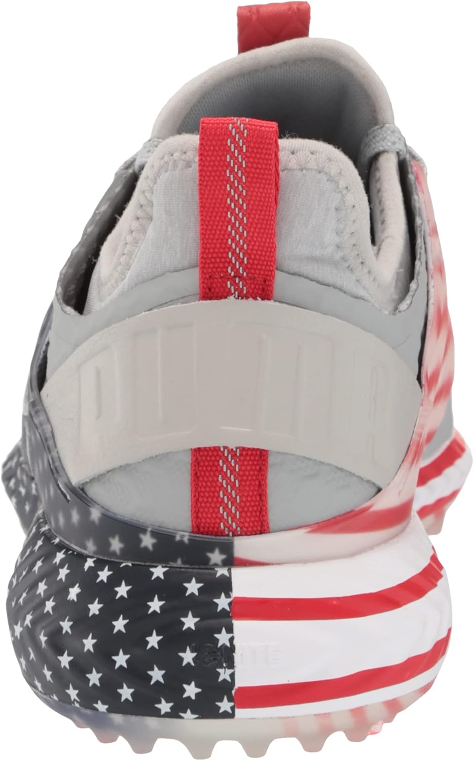 Puma Men's TOUR LTD EDITION- IGINITE PWRAdapt Caged USA TOUR Golf Shoes - HIGH RISE / NAVY BLAZER / HIGH RISK RED