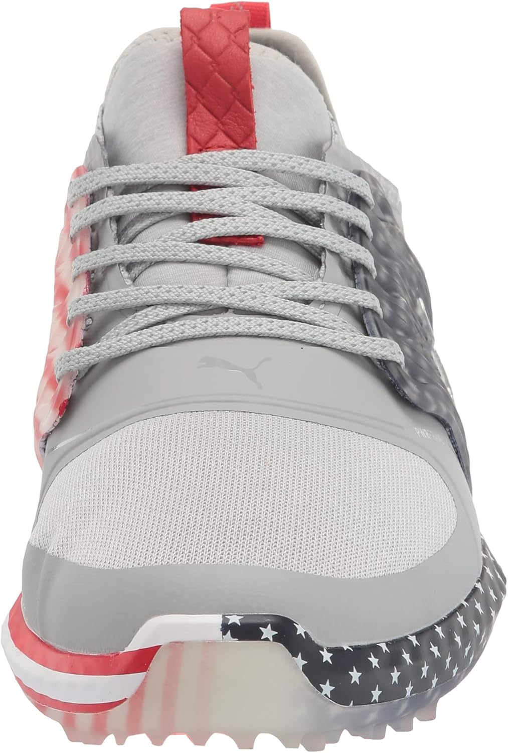 Puma Men's TOUR LTD EDITION- IGINITE PWRAdapt Caged USA TOUR Golf Shoes - HIGH RISE / NAVY BLAZER / HIGH RISK RED