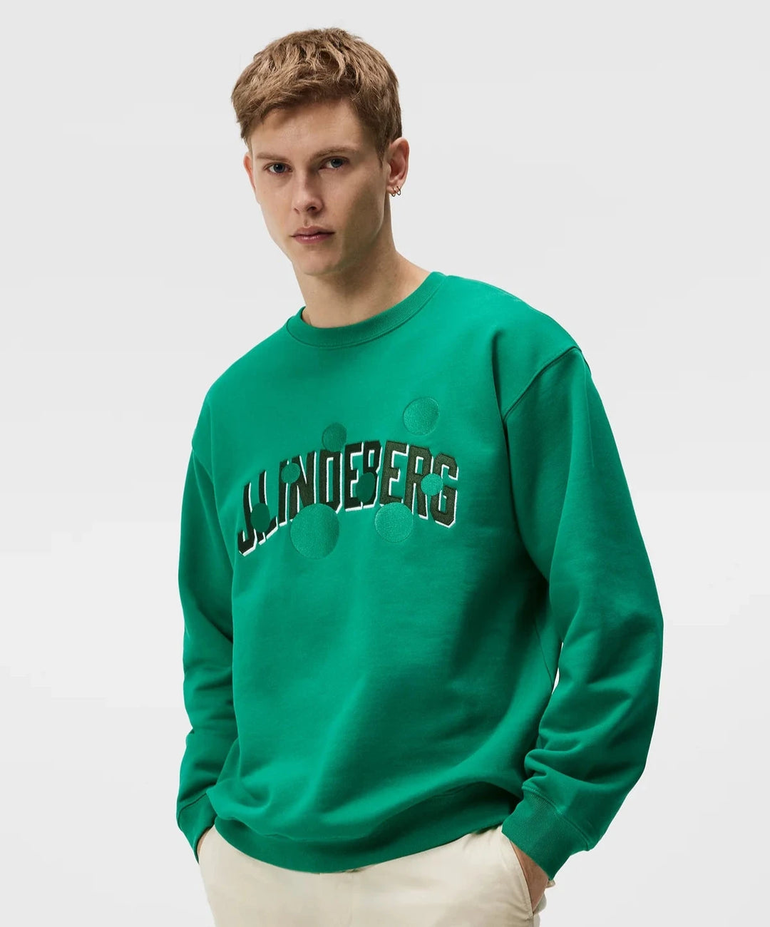 J.Lindeberg Mens Kyzer Crew Neck - Bosphorus