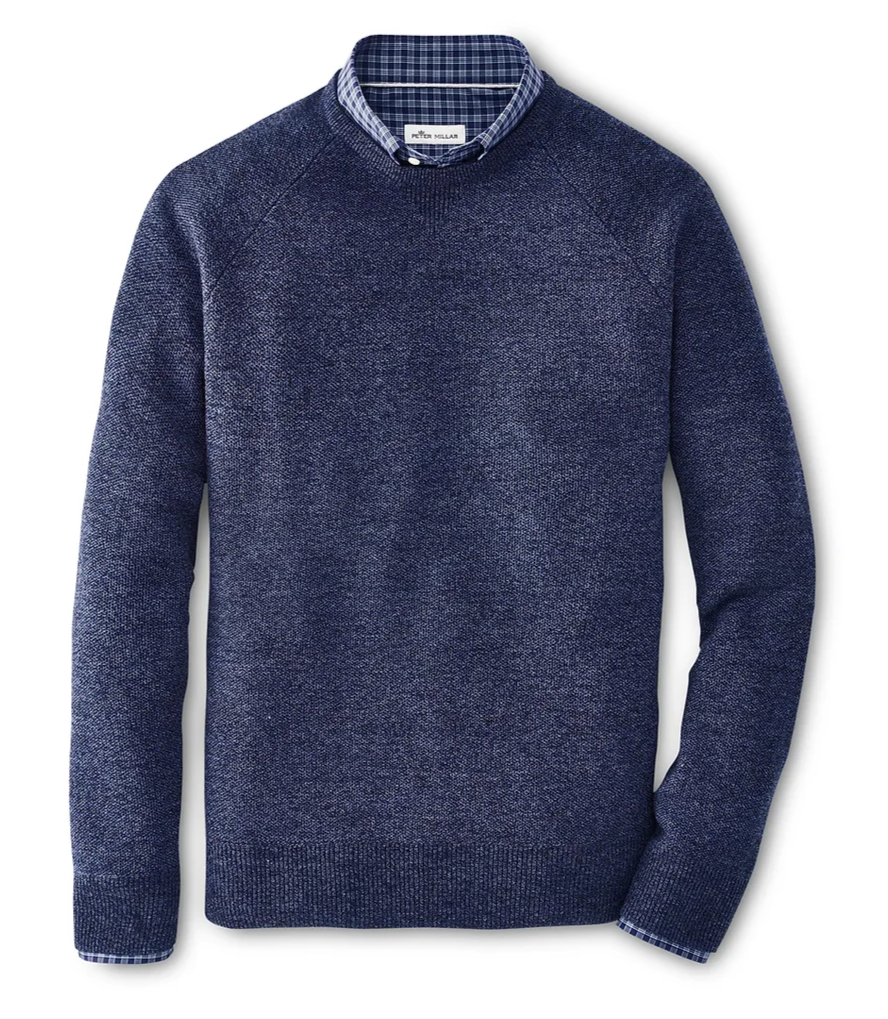 Peter Millar Men's Classic Fit Crown Merino Wool Sweater - NAVY