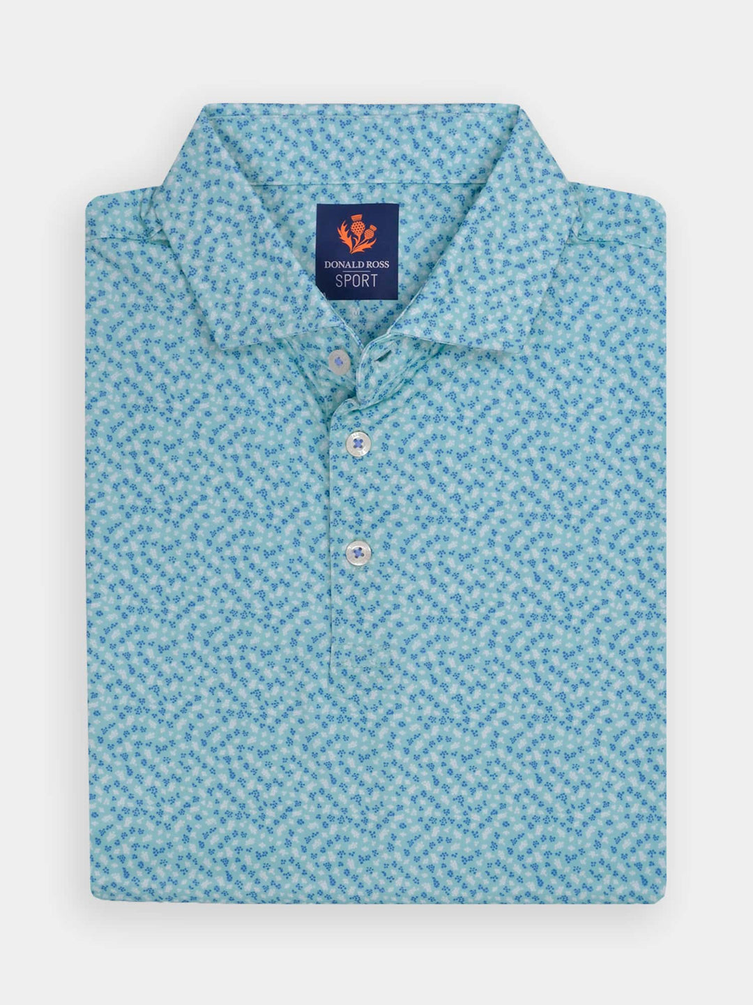 Donald Ross Mens Sport Fit ALVIN Polo - SEAGLASS MULTI