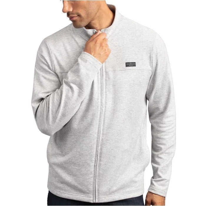 TRAVIS MATHEW CASH OUT GOLF JACKET - HEATHER LIGHT GREY