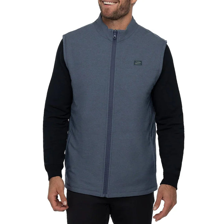 TRAVIS MATHEW CLEAR CUT JACKET VEST - INSIGNIA BLUE/VINTAGE