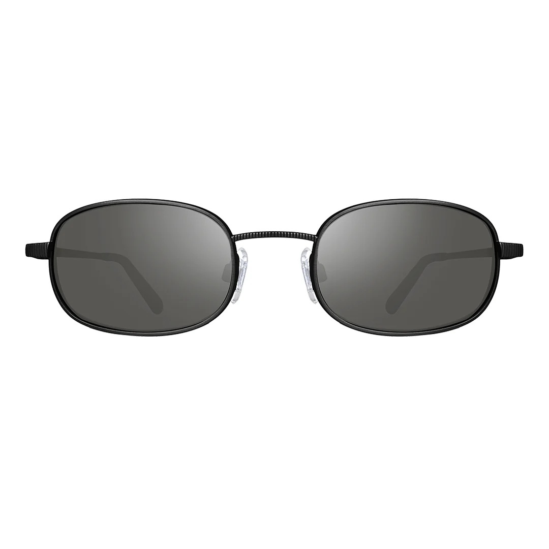 Revo Unisex COBRA  Glass Lens Polarized Sunglasses - Satin Black/Smoky Green