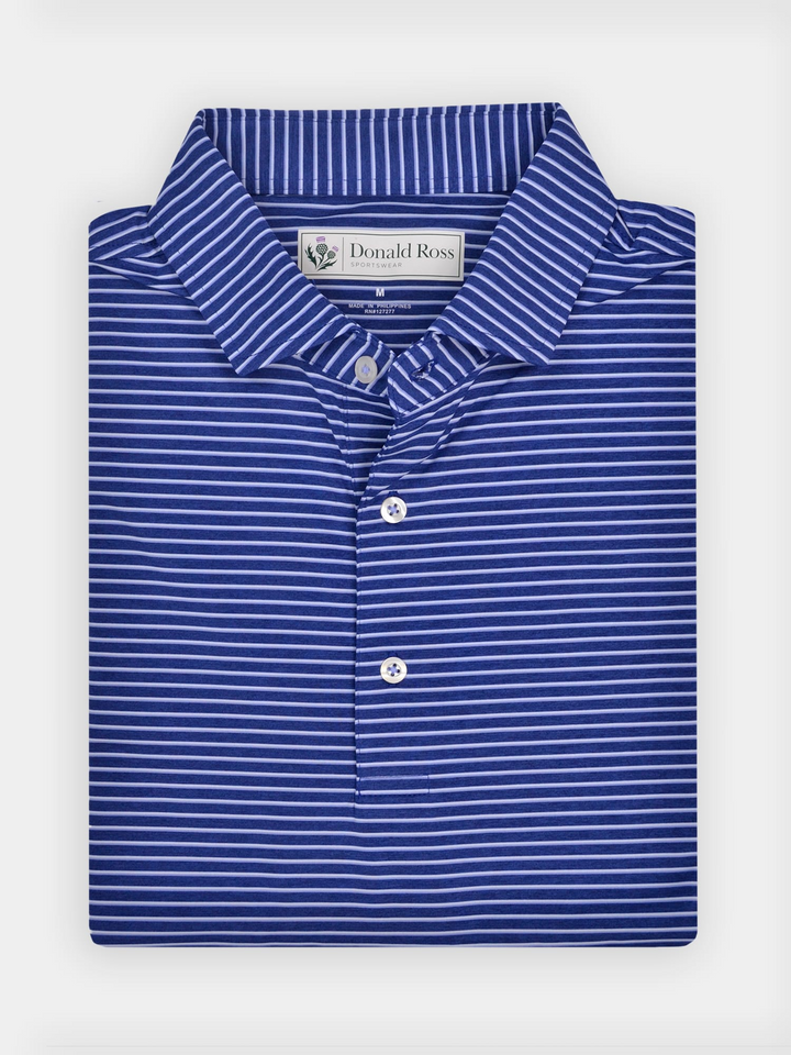 Donald Ross Mens Classic Fit NANTUCKET Polo - NAVY / WHITE