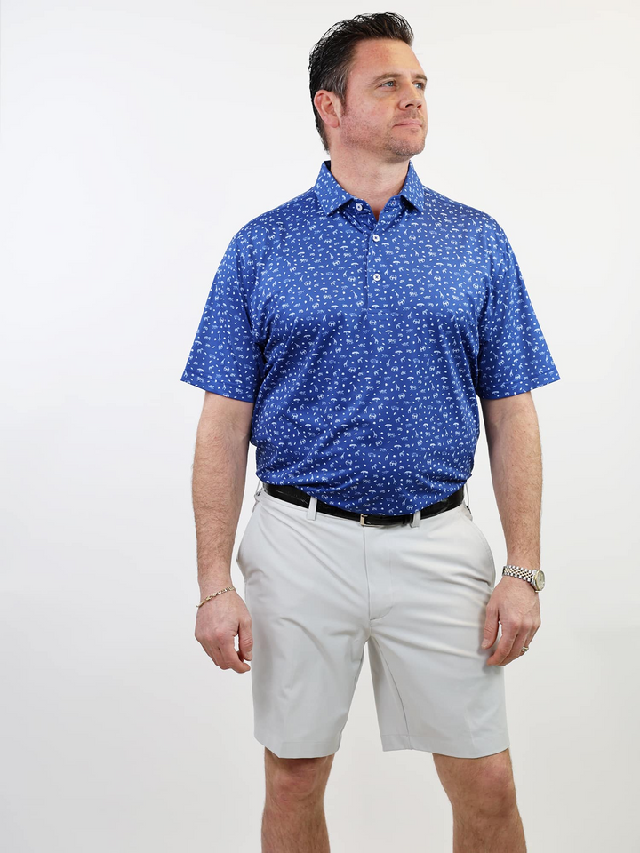 Donald Ross Mens Classic Fit ATHENS Polo - NAVY