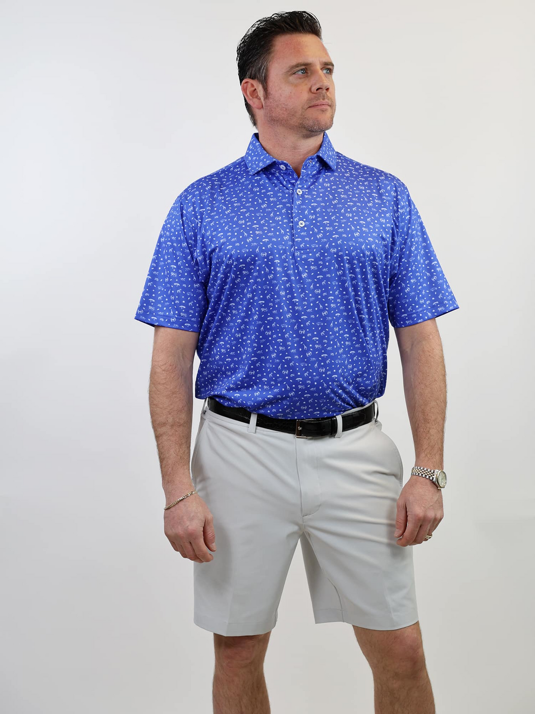 Donald Ross Mens Classic Fit ATHENS Polo - COBALT