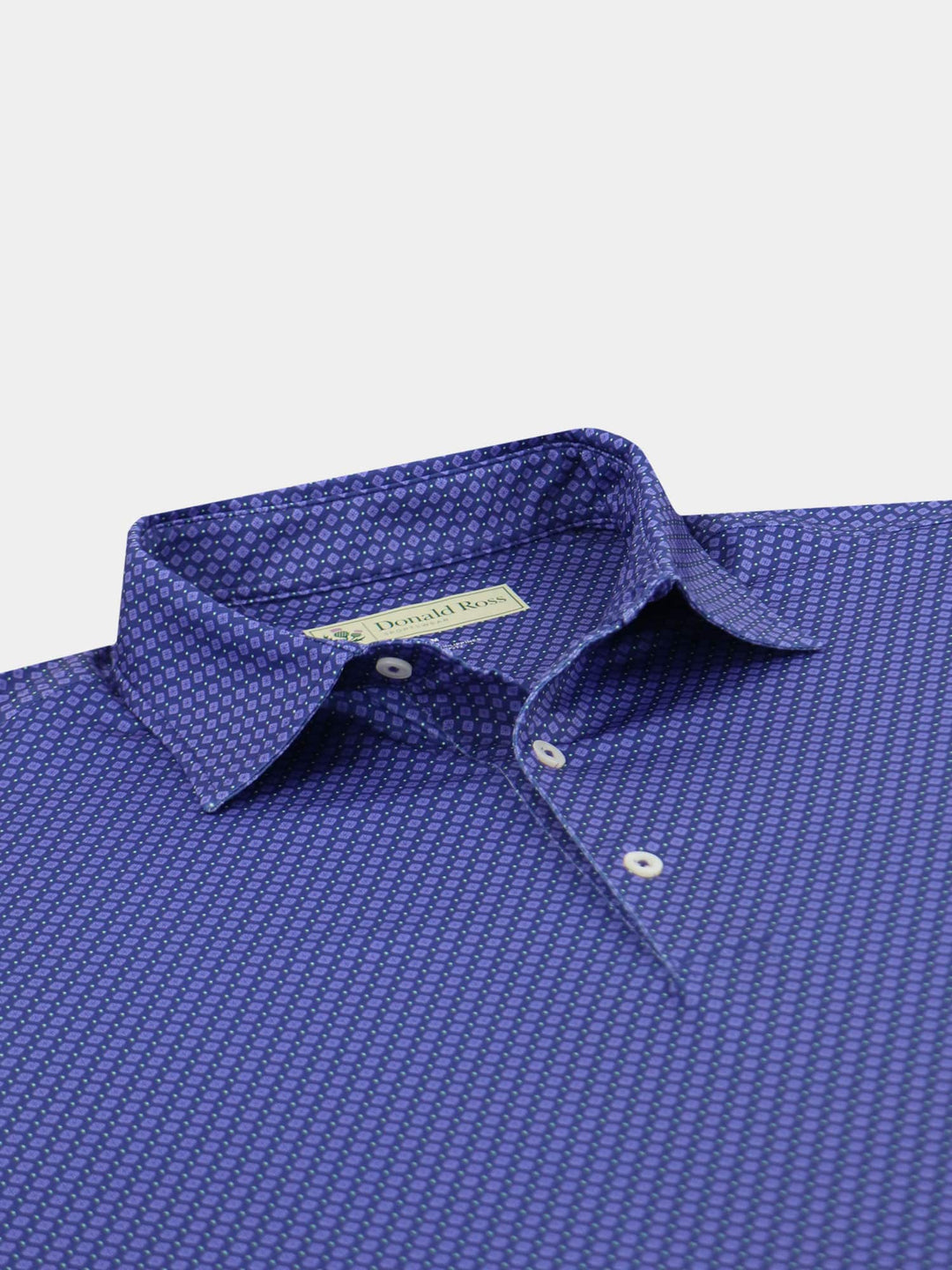 Donald Ross Mens Classic Fit Flowers Print Jersey Polo - NAVY/CUC/LILAC