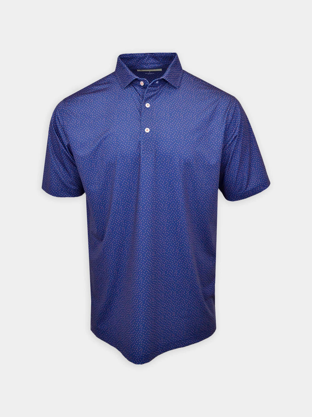 Donald Ross Mens Classic Fit Watermelon Seeds Print Polo - NAVY CITRUS