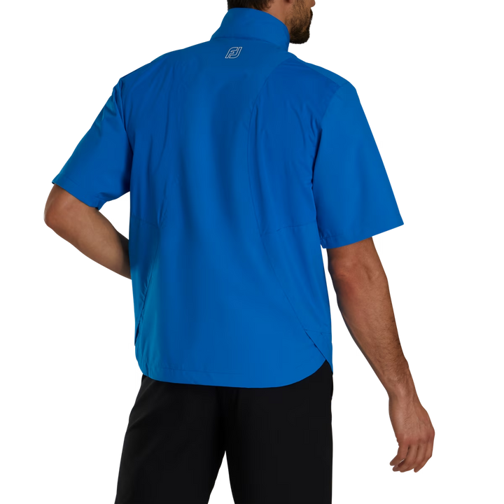 Footjoy Men's HydroLite X Short Sleeve Rain Shirt - BLUE