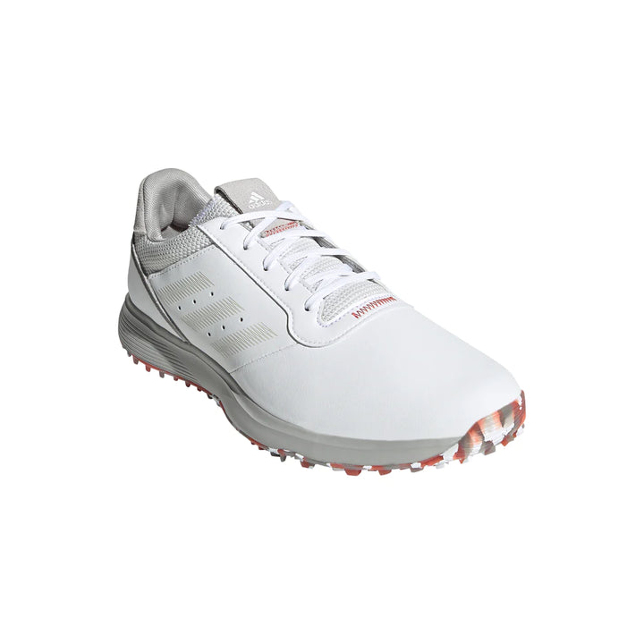 adidas Men's S2G Spikeless Golf Shoes - WHITE/GREY/RED - Golf Anything Canada