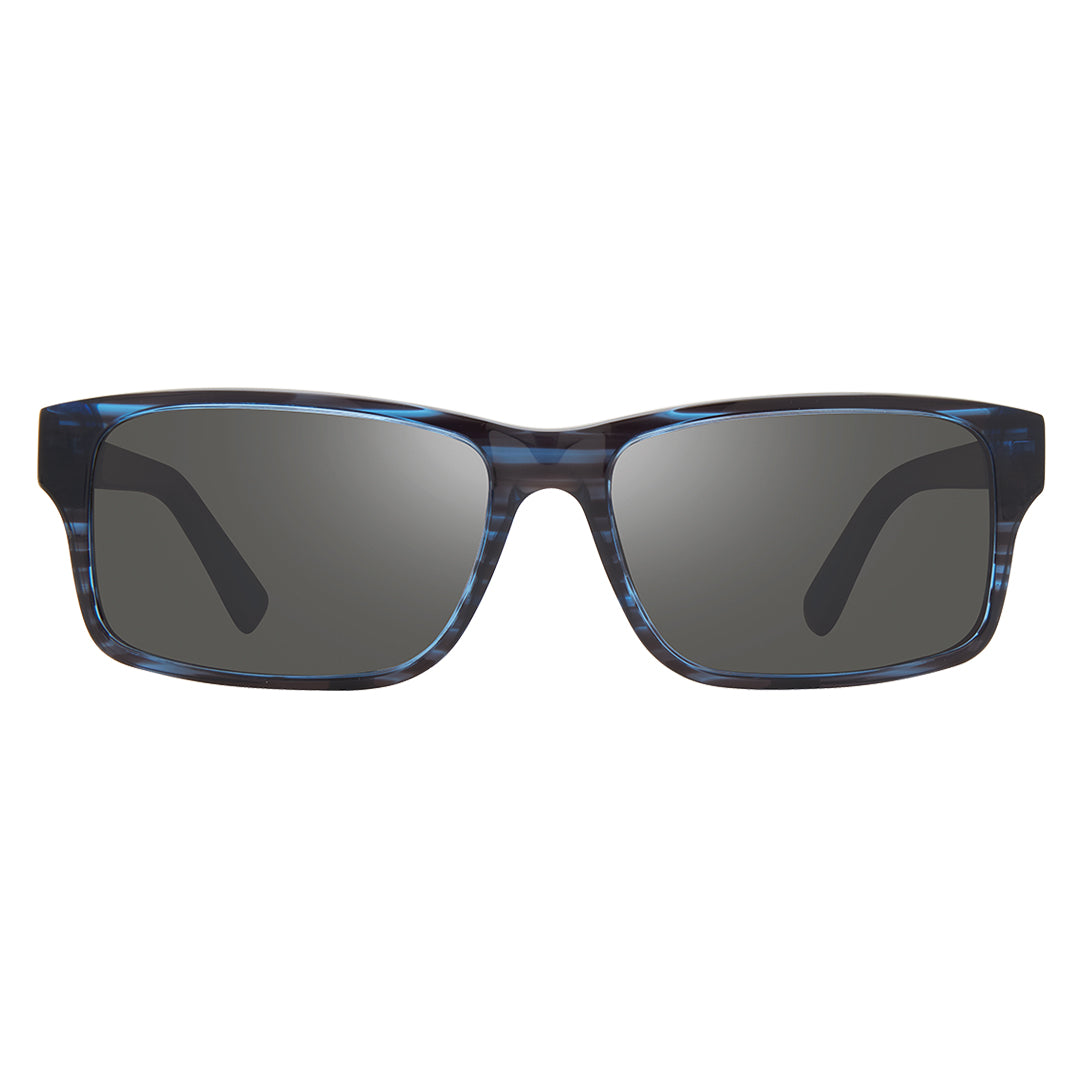 Revo Unisex FINLEY |Eco-friendly Polarized Sunglasses - Blue Horn/Graphite