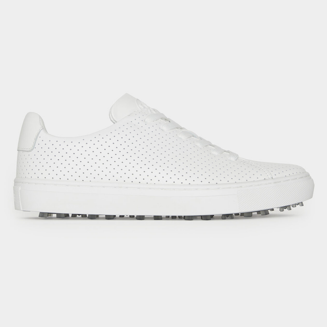 G/FORE WOMENS DURF PERFORATED LEATHER GOLF SHOE - SNOW