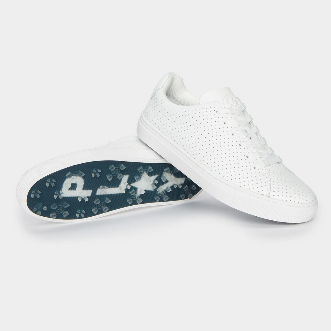 G/FORE WOMENS DURF PERFORATED LEATHER GOLF SHOE - SNOW