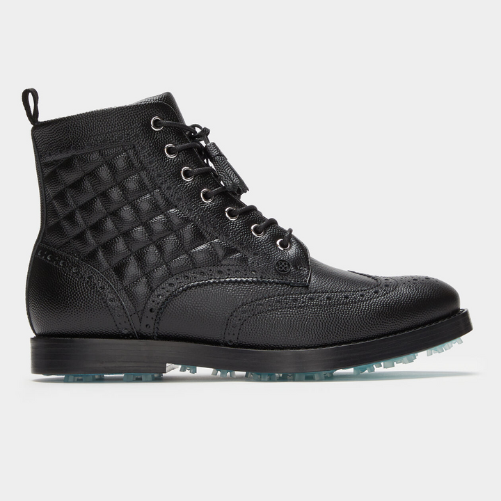 G/FORE WOMEN'S GALLIVANTER QUILTED PEBBLE LEATHER LUXE SOLE GOLF BOOT - ONYX