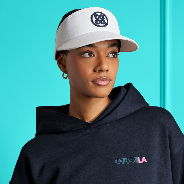 G/FORE WOMENS LA FRENCH TERRY OVERSIZED HOODIE - TWILIGHT