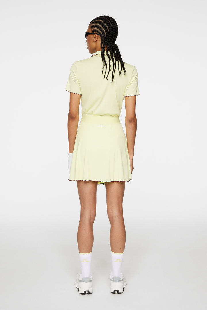 J.Lindeberg Womens Anja Skirt - Pale Lime Yellow