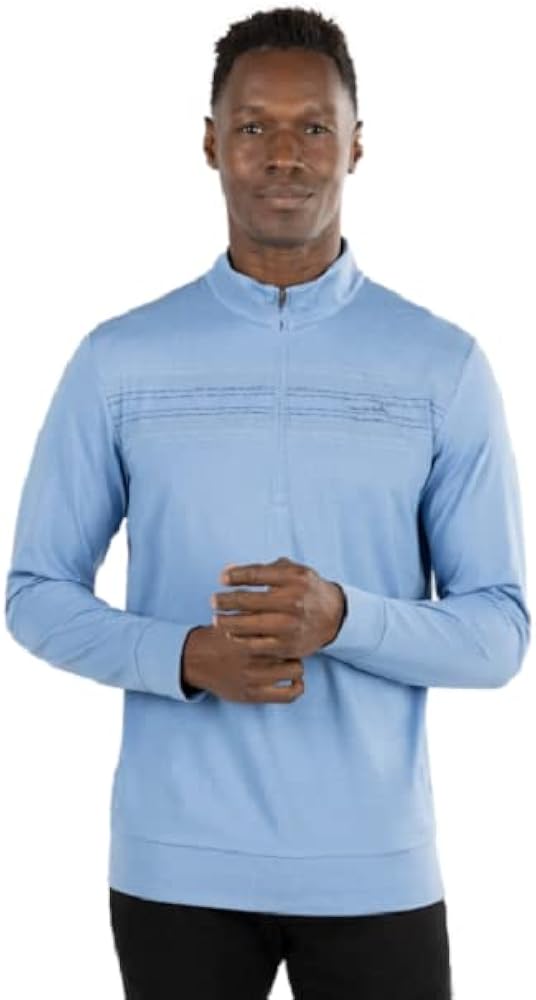 TRAVIS MATHEW HERITAGE QUARTER ZIP - HEATHER RIVIERA